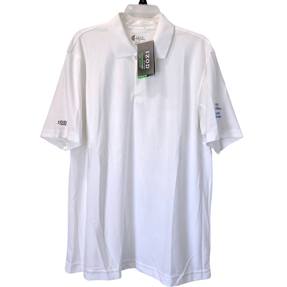 NWT IZOD Golf Polo Shirt‎ Mens Large White 2010 Paige Winters Foundation